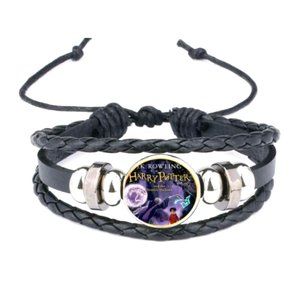 Harry Potter- Deathly Hallows Leather Tie Bracelet